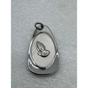 Vintage Sarah Coventry Double Sided Serenity Prayer & Praying Hands Pendant